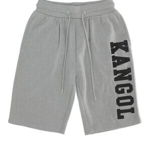 Kangol In 5K HD Fleece Athletic Shorts Mens Medium Black Grey NWT